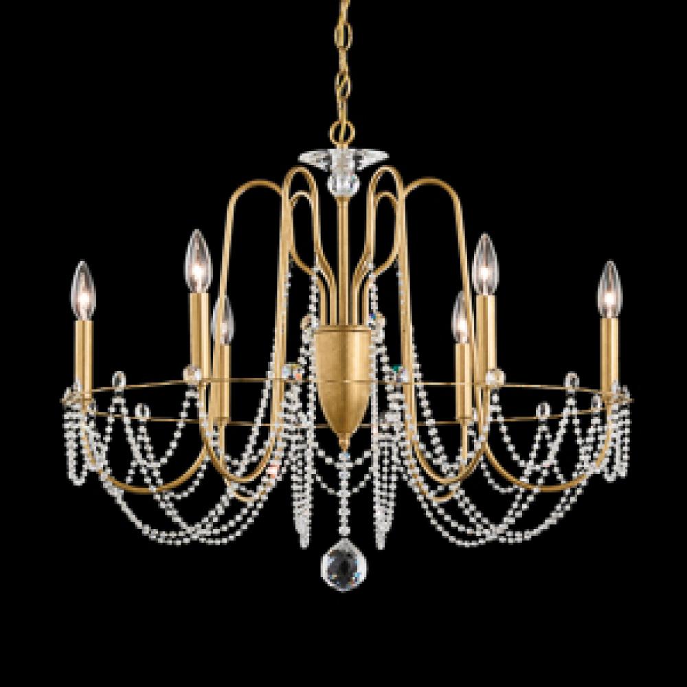 Esmery Chandelier in Antique Silver with Clear Heritage Crystal