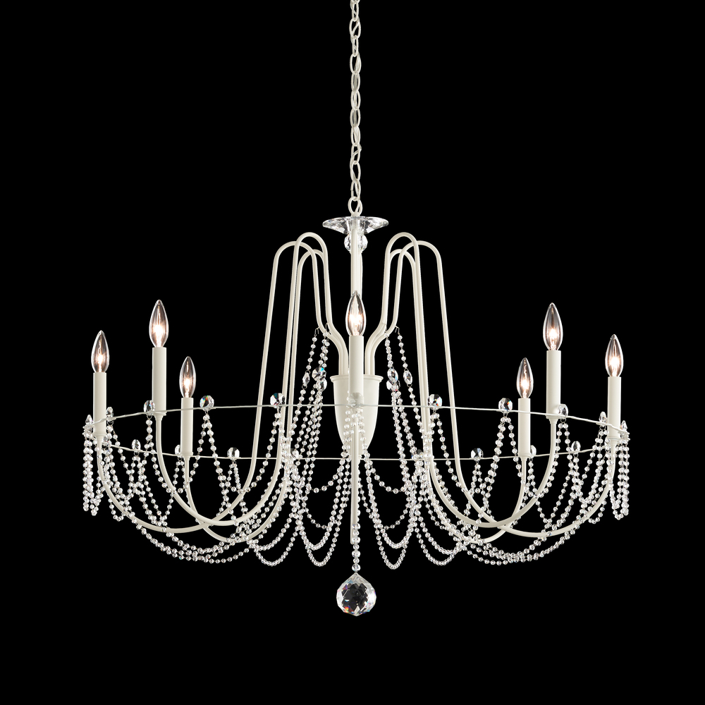 Esmery 8 Light 120V Chandelier in Etruscan Gold with Clear Optic Crystal