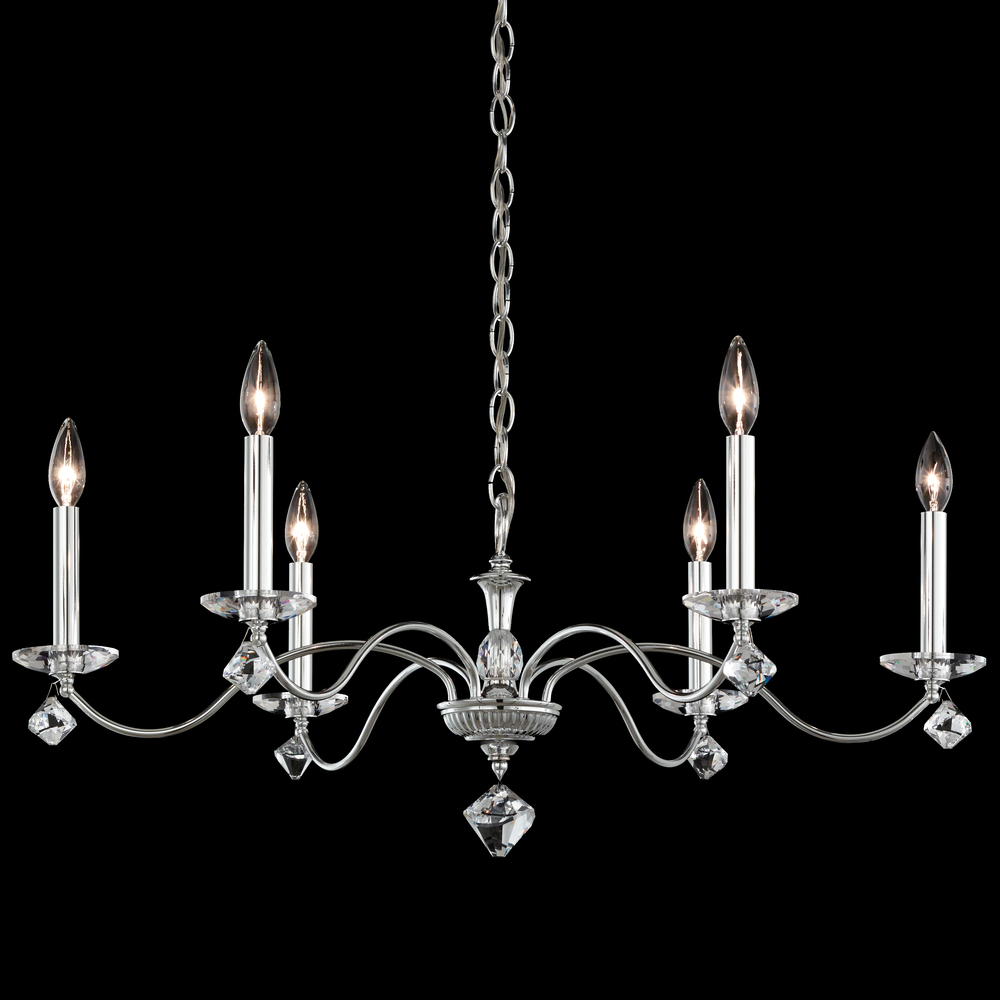 Modique 6 Light 120V Chandelier in Heirloom Bronze with Clear Heritage Handcut Crystal