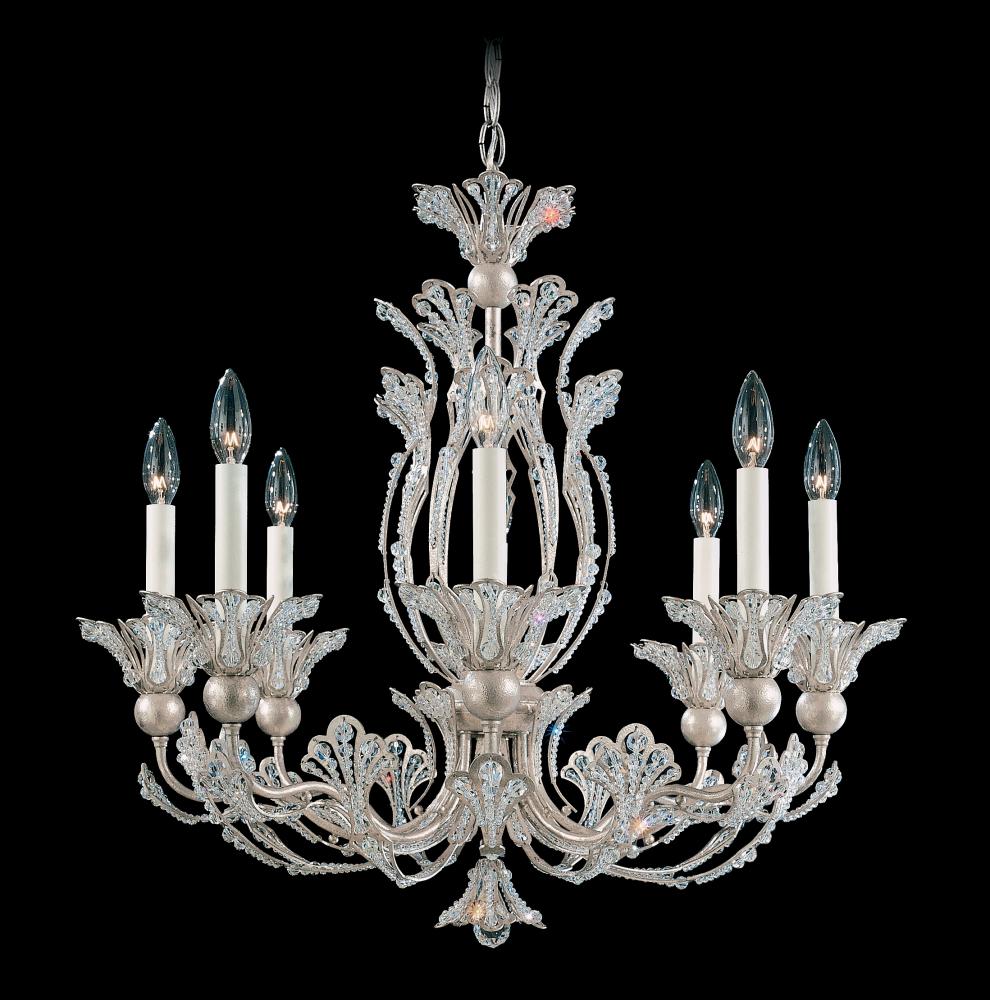 Rivendell 8 Light 120V Chandelier in Antique Silver with Clear Radiance Crystal