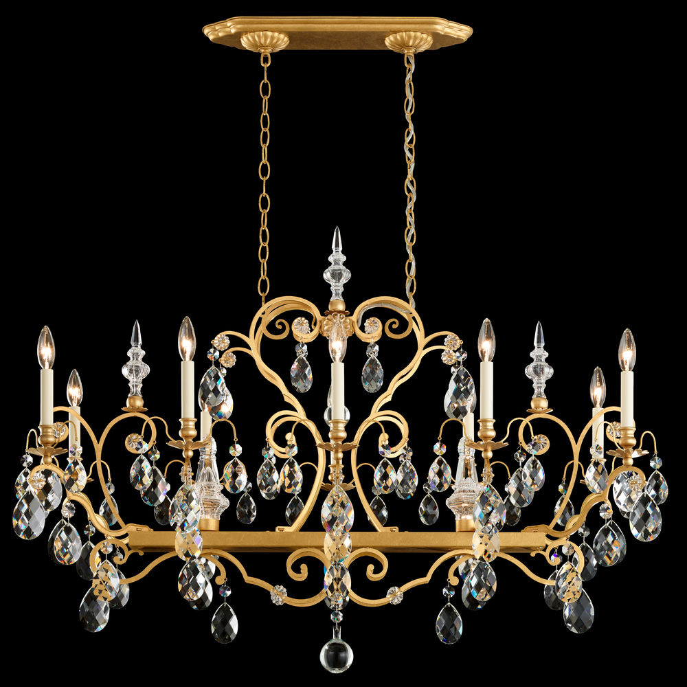 Renaissance 12 Light 120V Chandelier in Heirloom Gold with Clear Heritage Handcut Crystal