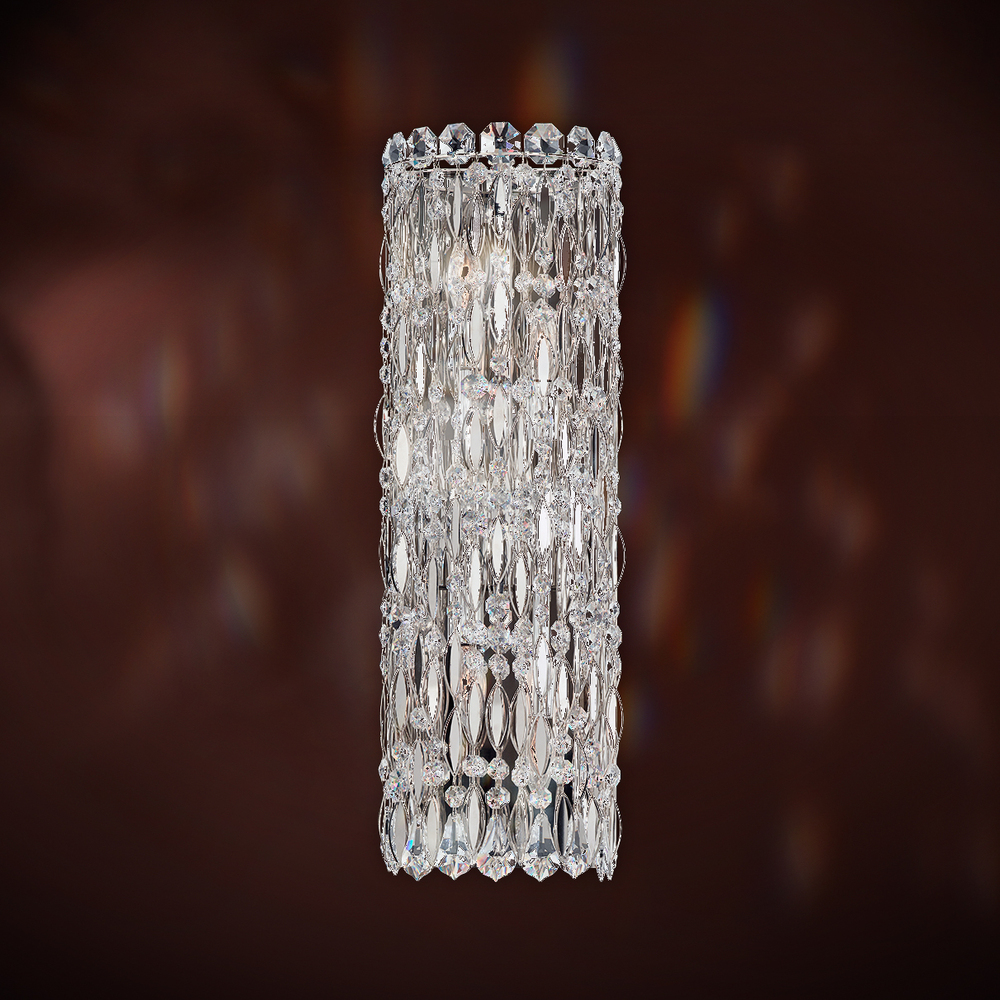 Sarella 4 Light 120V Wall Sconce in Polished Stainless Steel with Heritage Handcut Crystal