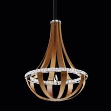 Schonbek 1870 SCE120DN-LS1R - Crystal Empire LED 36in 120V Pendant in Snowshoe Leather with Clear Radiance Crystal