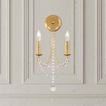 Schonbek 1870 RJ1002N-76H - Verdana 2 Light Wall Sconce In Heirloom Bronze With Clear Heritage Crystal