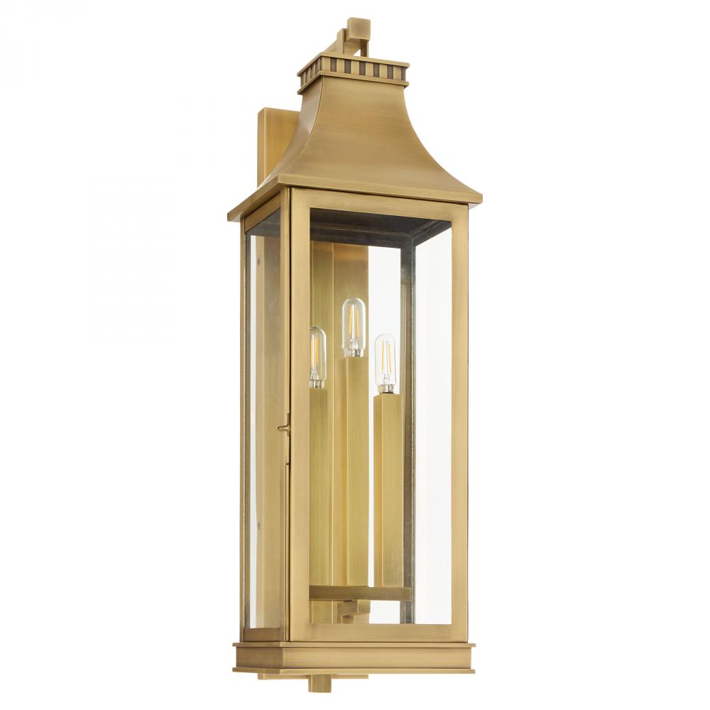 Salem 3 Light Outdoor Wall Sconce - Heritage Brass