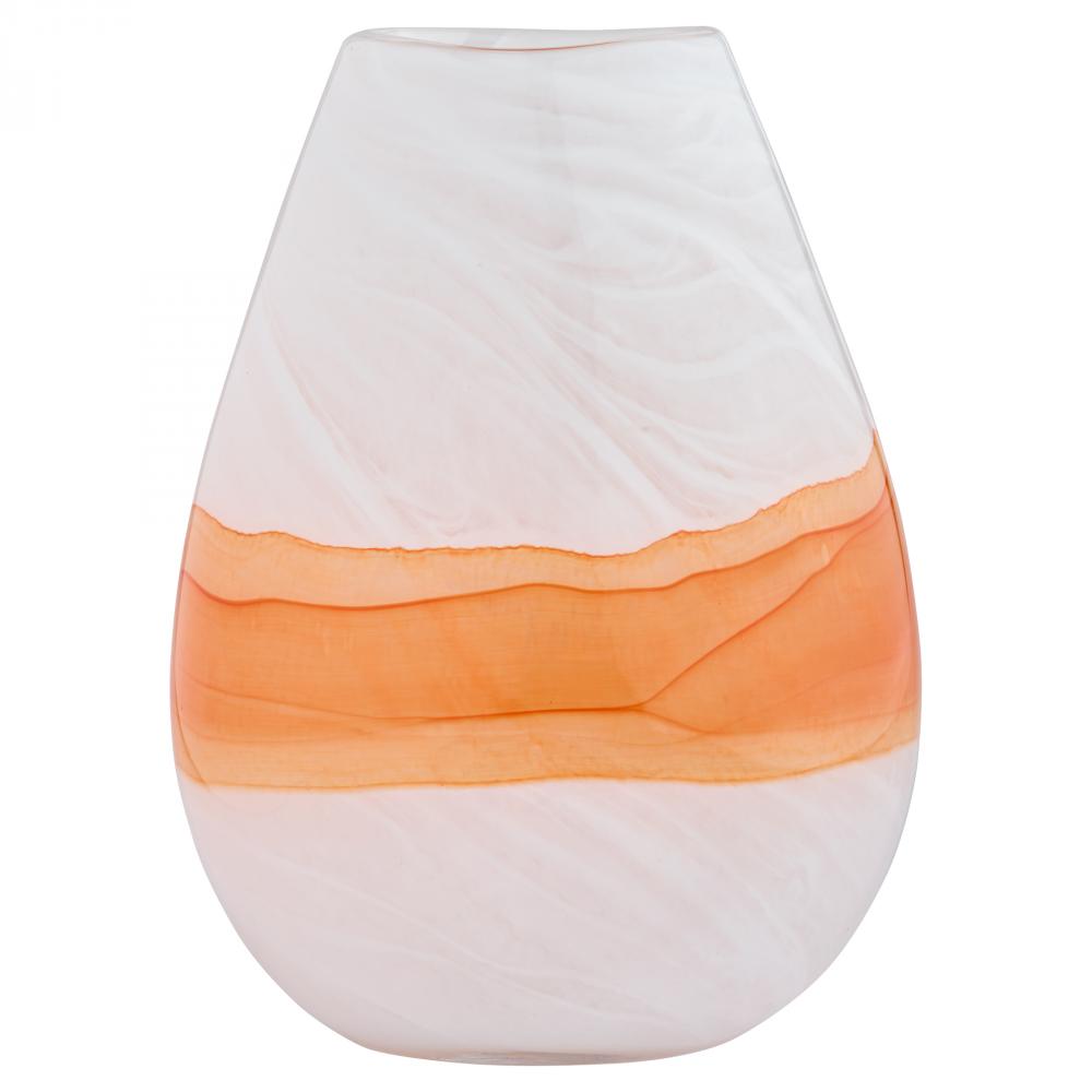 Pacaya Vase | White | Orange - Stout