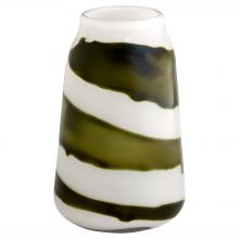Cyan Designs 12088 - Denali Vase | Iridescent White | Green - Medium
