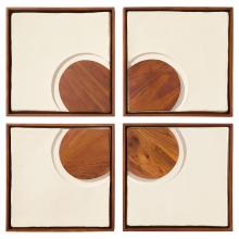 Cyan Designs 12177 - Rhys Decorative Panels | Off-White |  Walnut - 4pc set