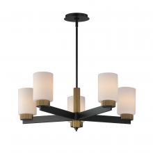Maxim 32655SWBKAB - Ruffles-Single-Tier Chandelier