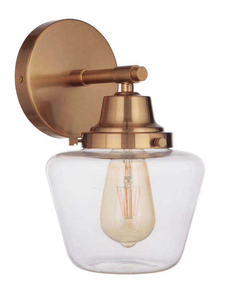 Essex 1 Light Wall Sconce in Satin Brass