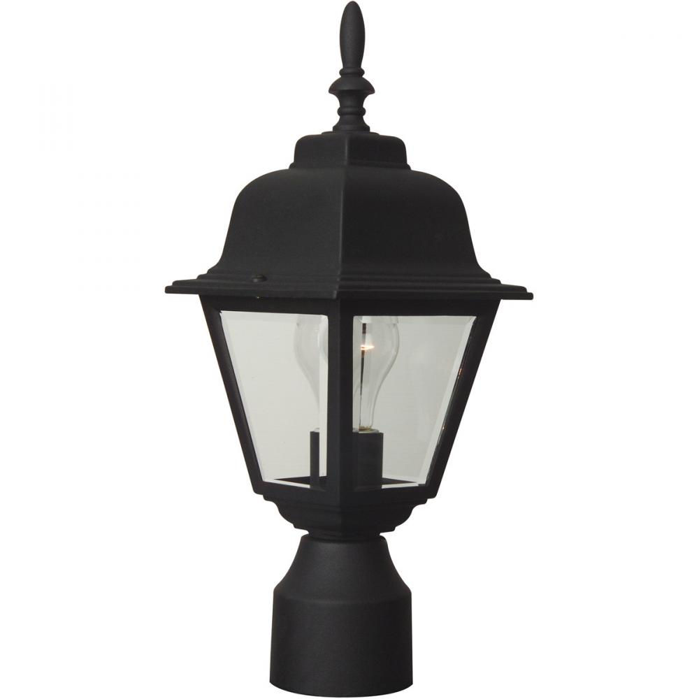 Coach Lights Cast 1 Light Outdoor Post Mount in Textured Black