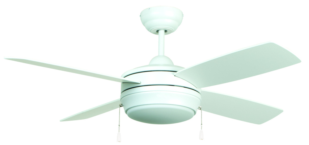 Laval 52" 4-Blade Ceiling Fan in Matte White w/ Matte White Blades; Integrated Light Kit