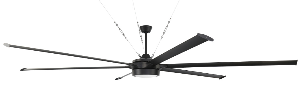 120" Ceiling Fan w/Blades & LED Light Kit, Damp Rated