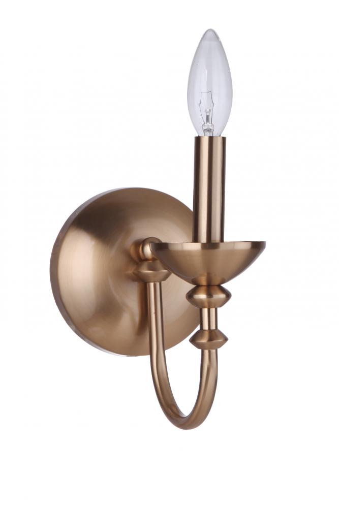 Marlowe 1 Light Wall Sconce in Satin Brass