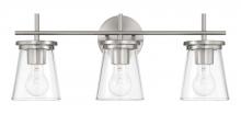 Craftmade 60403-BNK - Connell 3 Light Vanity in Brushed Polished Nickel