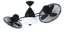 Craftmade BW248FB6 - Bellows II 48" 6-Blade Indoor/Outdoor (Damp) Ceiling Fan in Flat Black w/ Flat Black Blades