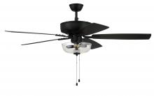 Craftmade P101FB5-52FBGW - 52" Ceiling Fan w/Blades, Clear Bowl LED Light Kit