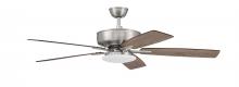 Craftmade P112BNK5-52DWGWN - 52" Pro Plus 112 in Brushed Polished Nickel w/ Driftwood/Grey Walnut Blades