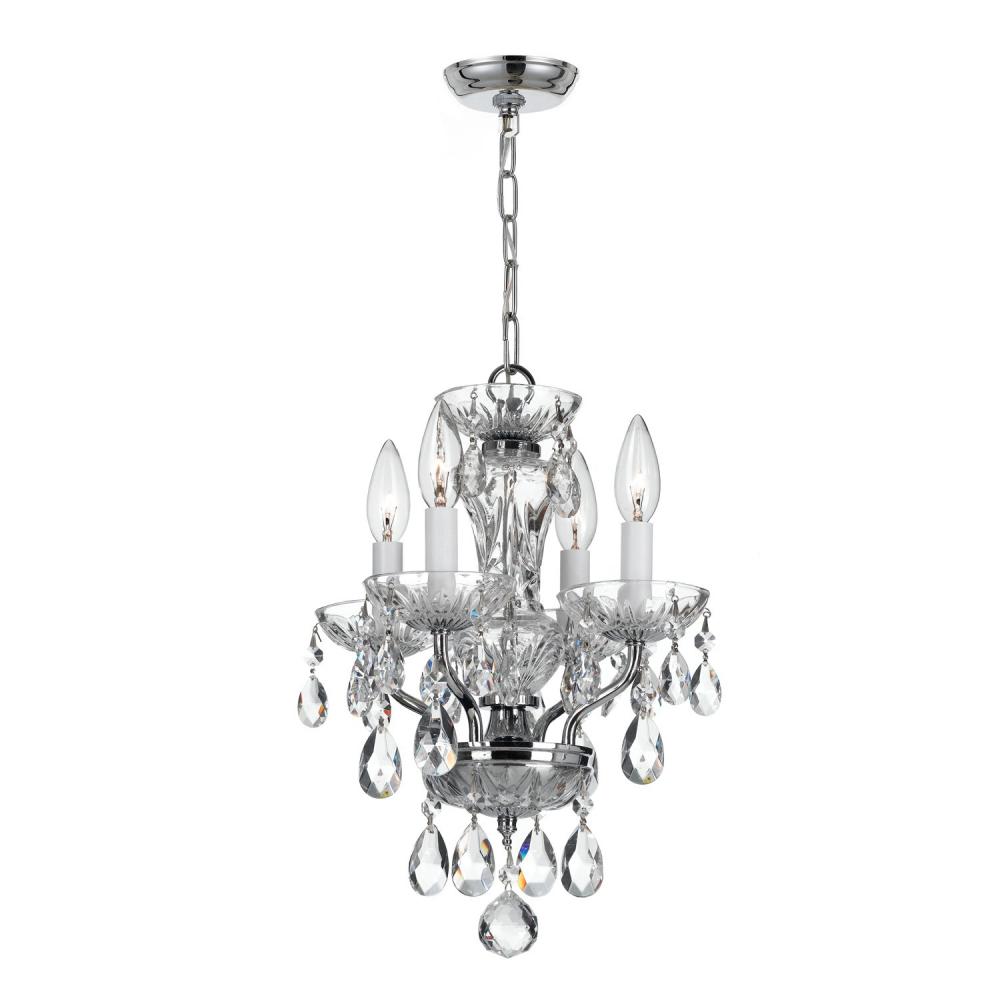 Welton 11'' Italian Crystal Polished Chrome Chandelier