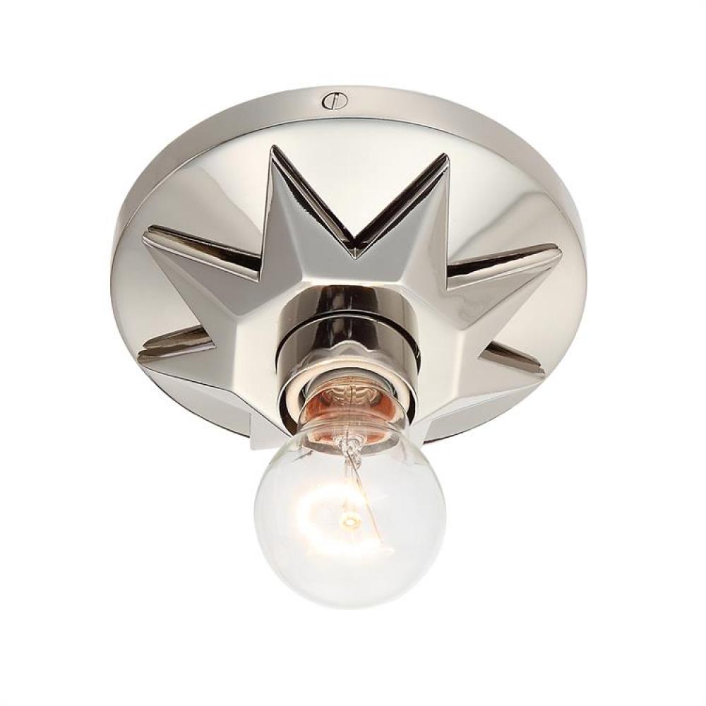 Carson 1 Light Polished Nickel Ceiling Mount