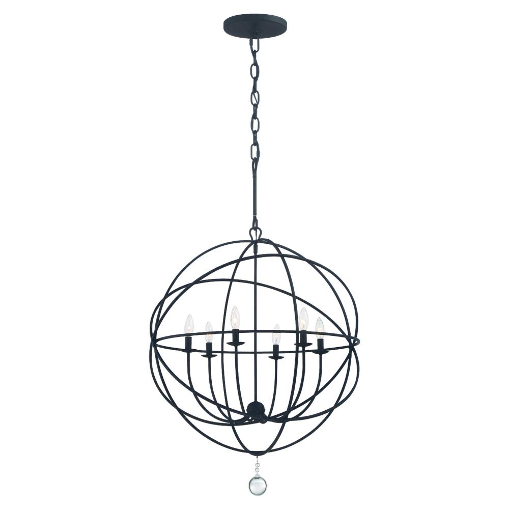 Solaris 22.5'' Black Chandelier
