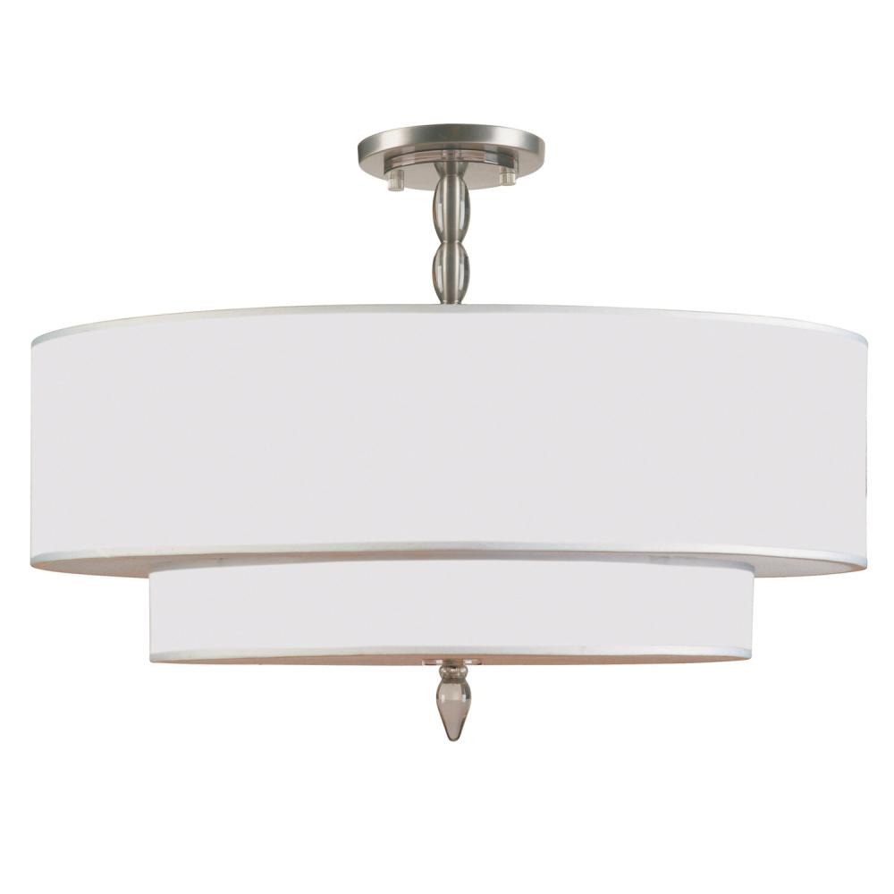 Luxo 26'' Satin Nickel Semi Flush Mount
