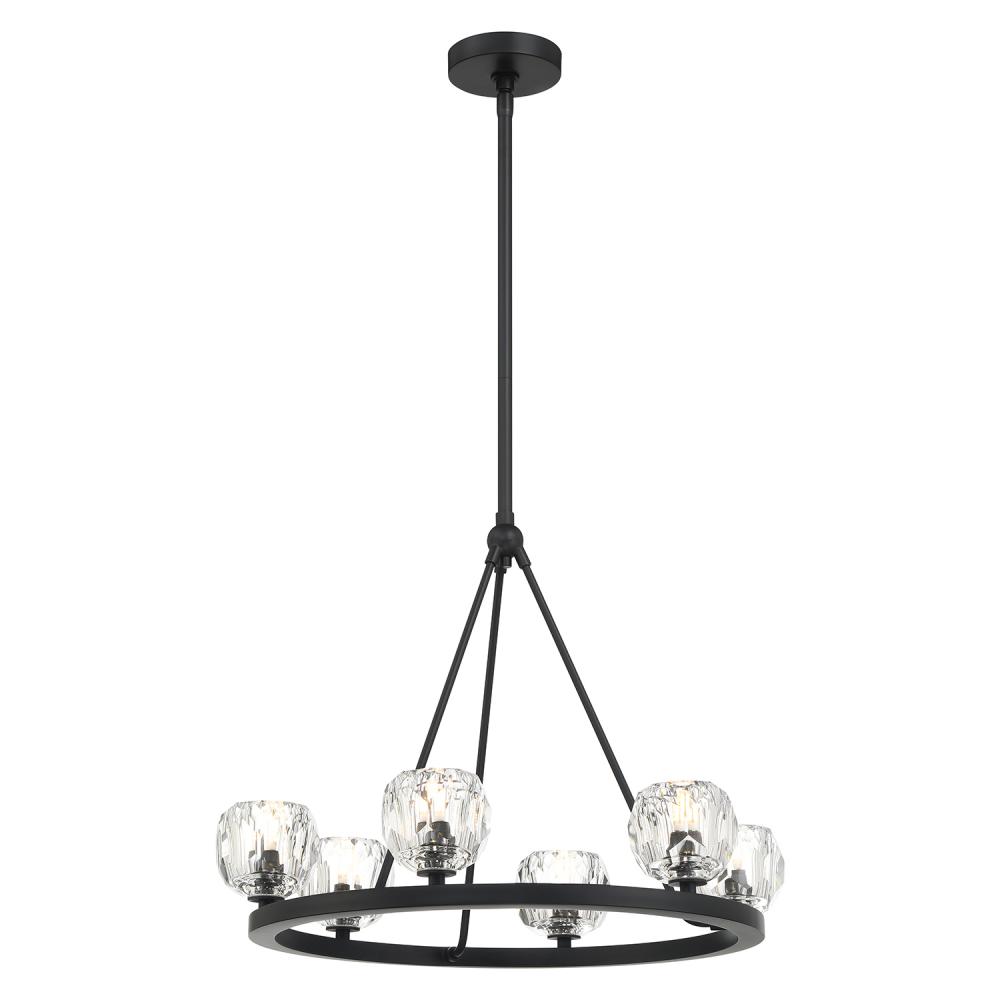 Aragon 24'' LED Matte Black Chandelier