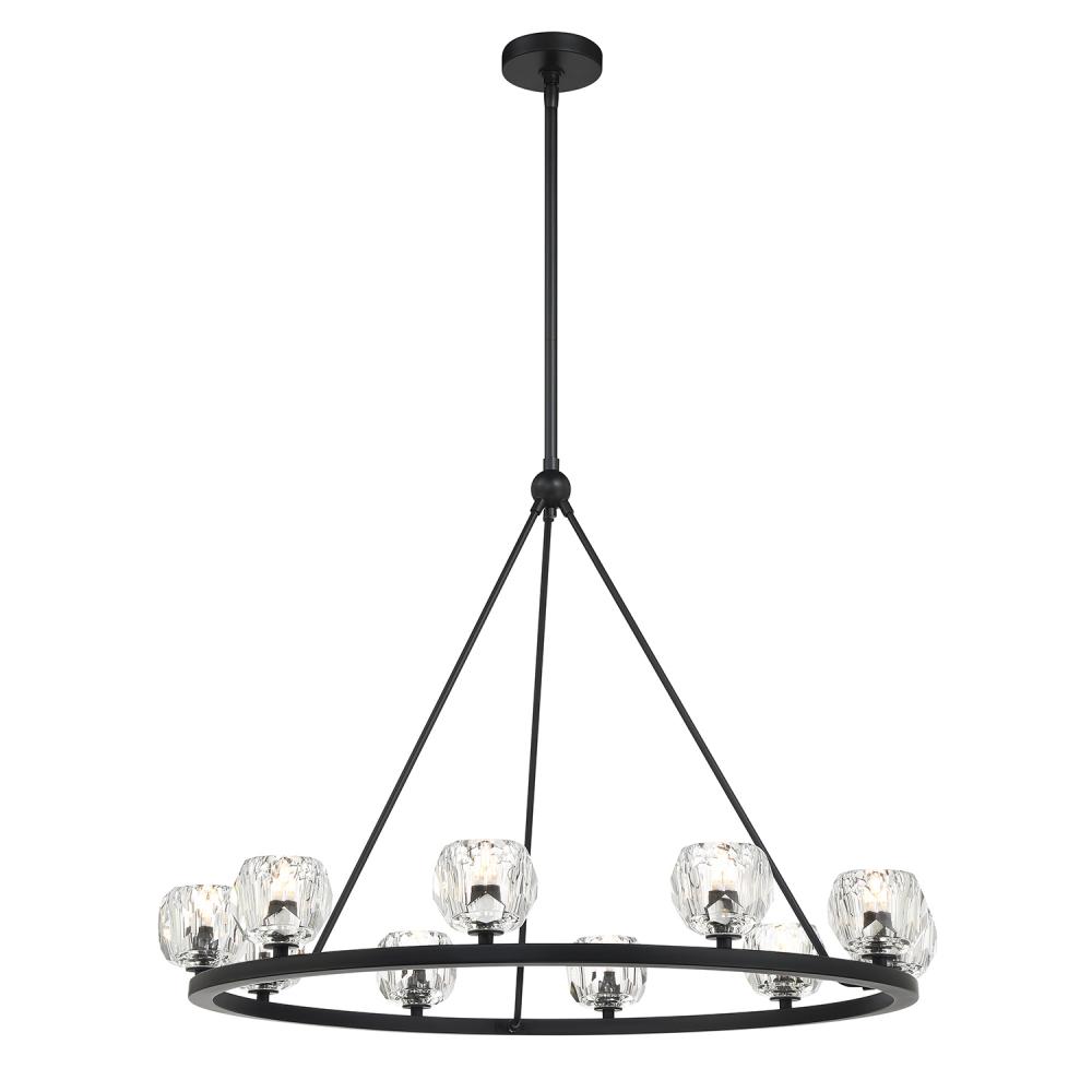 Aragon 36'' LED Matte Black Chandelier
