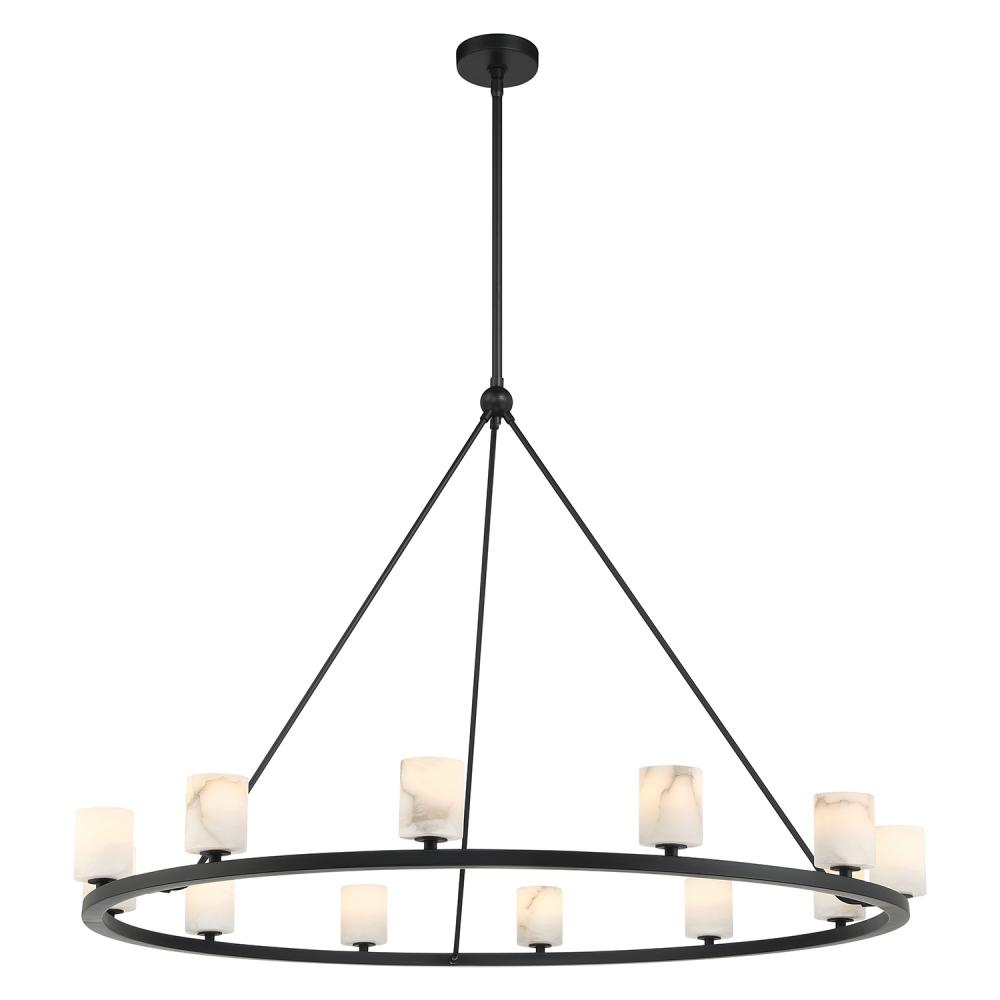 Aragon 46.75'' LED Matte Black Chandelier