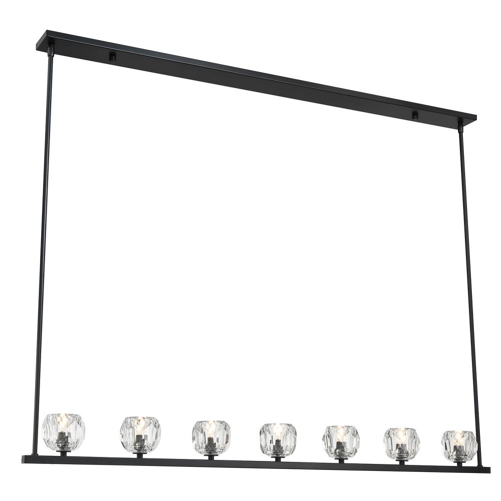Aragon 56'' LED Matte Black Linear Chandelier