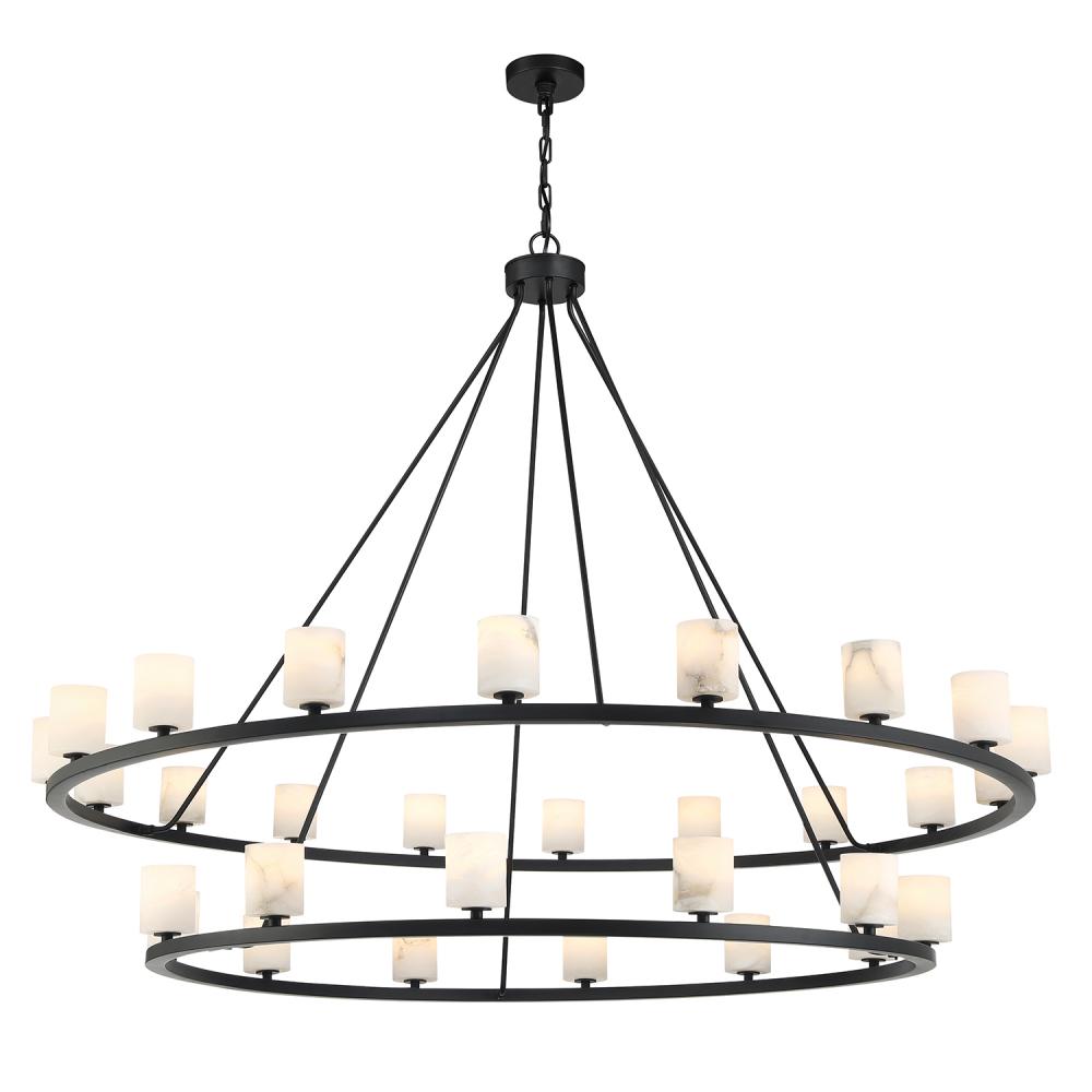 Aragon 58.75'' LED Matte Black Chandelier