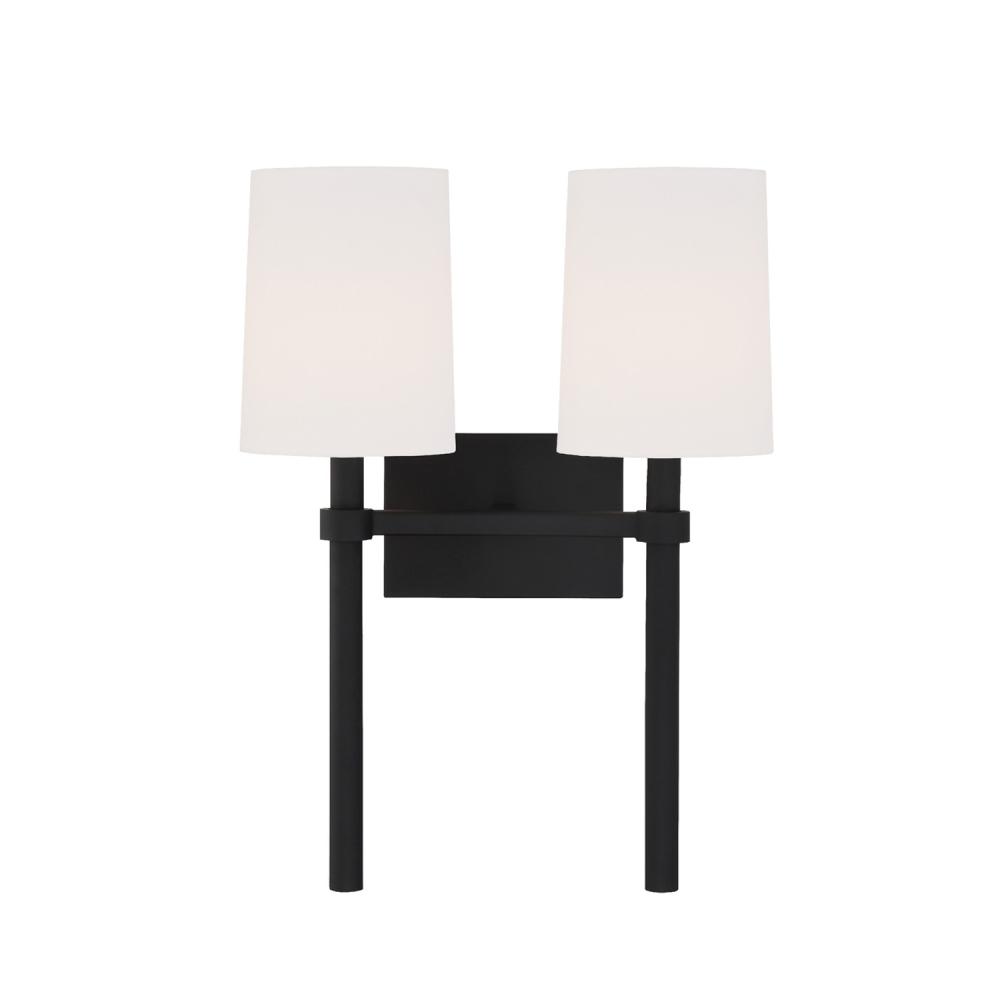 Bromley 2 Light Black Forged Sconce