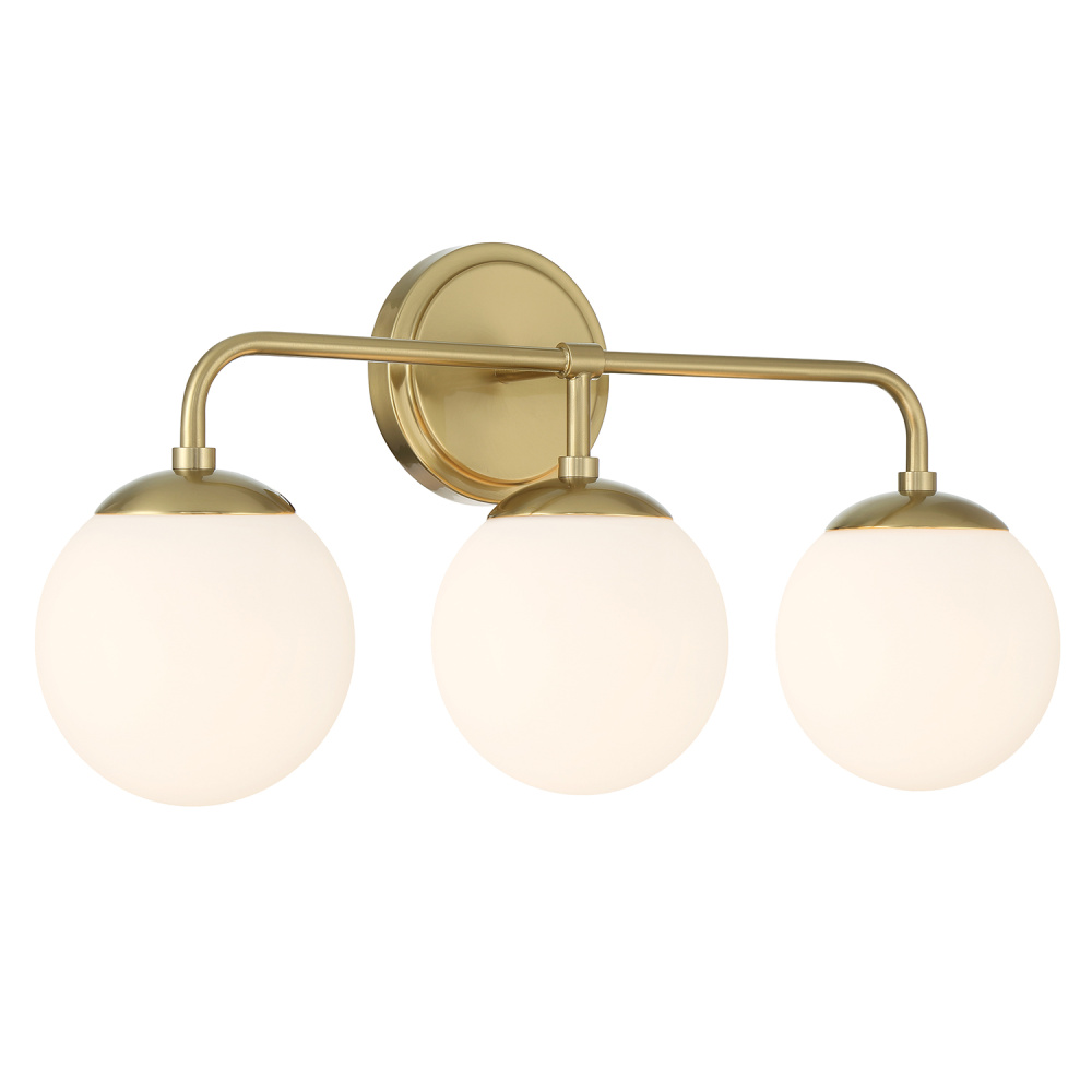 Maverick 3 Light Vibrant Gold Bathroom Vanity