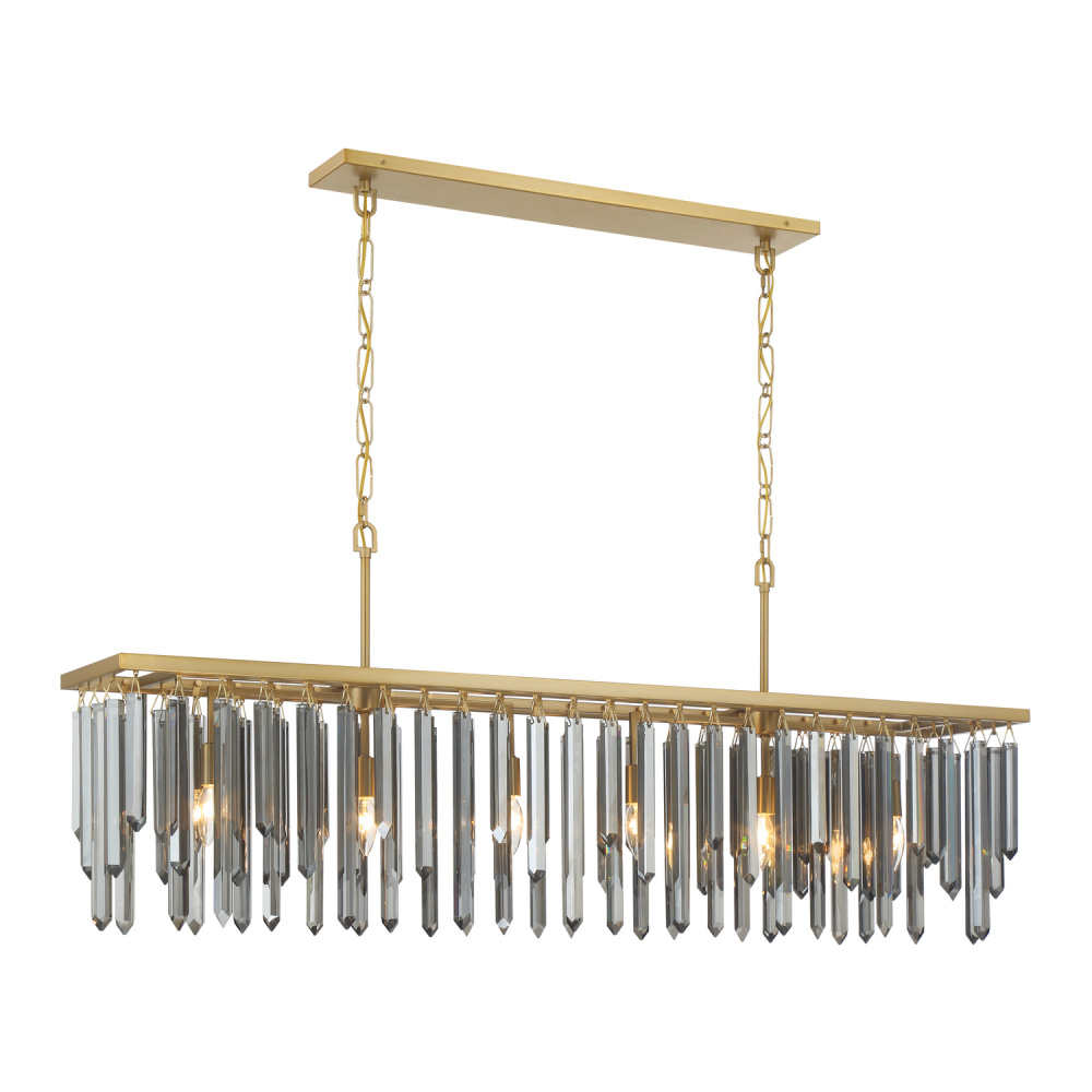 Gemma 52'' Modern Gold Linear Chandelier