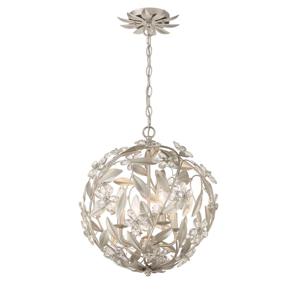 Marselle 16.5'' Antique Silver Chandelier