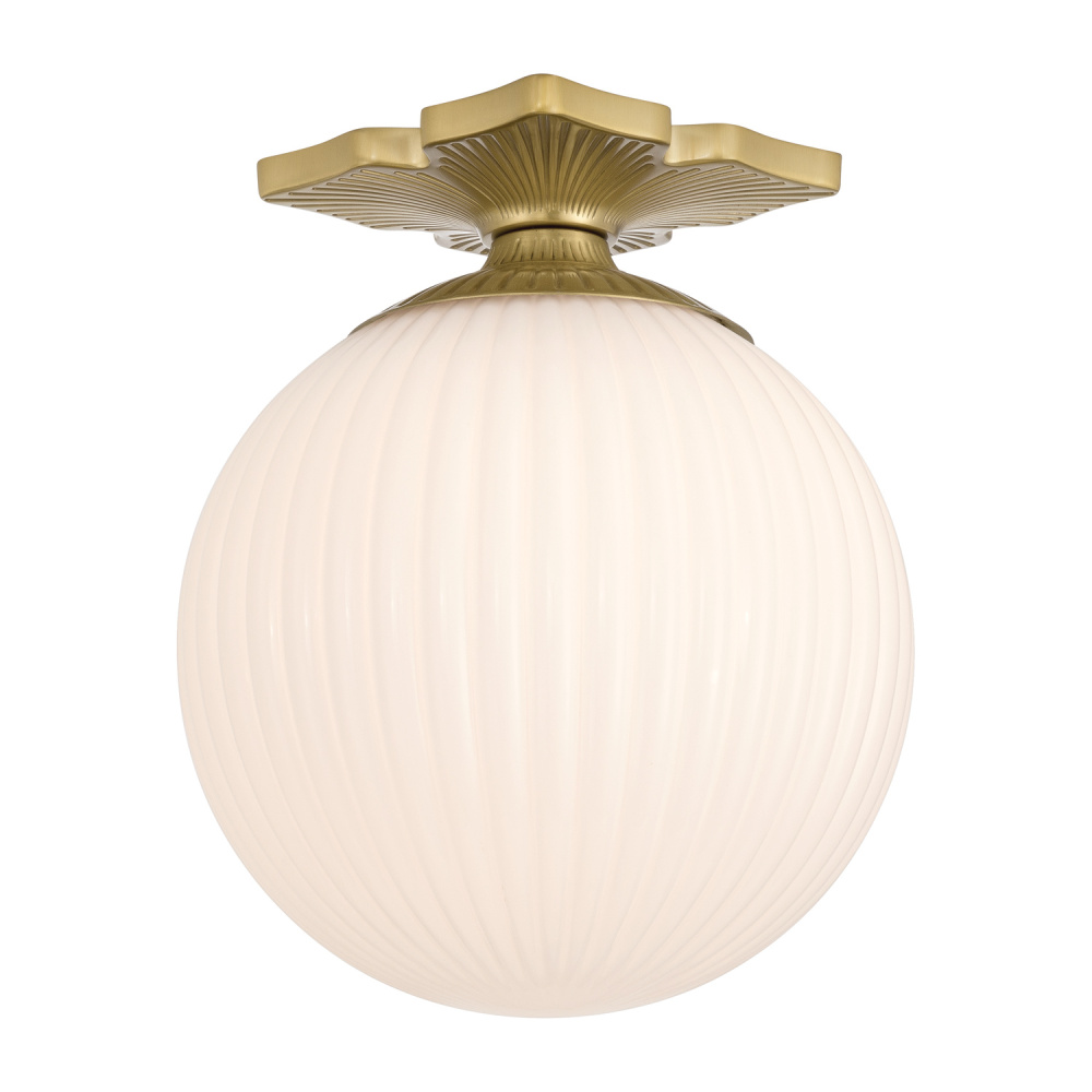 Orly 10'' Aged Brass Semi Flush Mount
