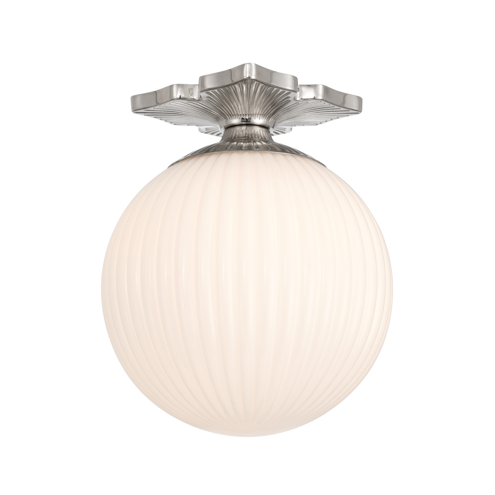 Orly 10'' Polished Nickel Semi Flush Mount