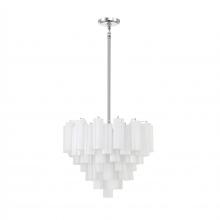 Crystorama ADD-312-CH-WH - Addis 26.75'' Polished Chrome Chandelier