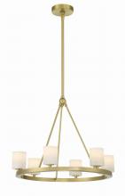 Crystorama ARA-10264-SB-ST - Aragon 22.75'' LED Soft Brass Chandelier