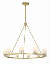Crystorama ARA-10265-SB-ST - Aragon 34.75'' LED Soft Brass Chandelier