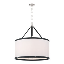 Crystorama CAL-2408-PN - Libby Langdon Callahan 28'' Polished Nickel Pendant
