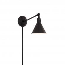 Crystorama MOR-8800-MK - Morgan 1 Light Matte Black Task Sconce