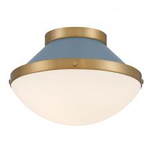 Crystorama XAN-8001-VG-BL - Xander 12.25'' Vibrant Gold + Blue Flush Mount
