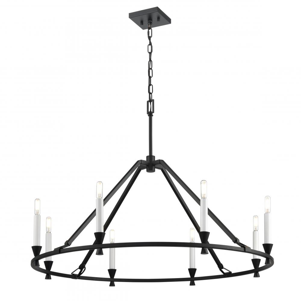 CARISBROOKE 34" CHANDELIER, BLACK