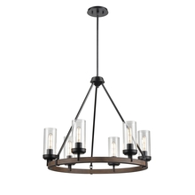 DVI DVP38626GR+IW-CL - OKANAGAN 6 LIGHT FOYER PENDANT