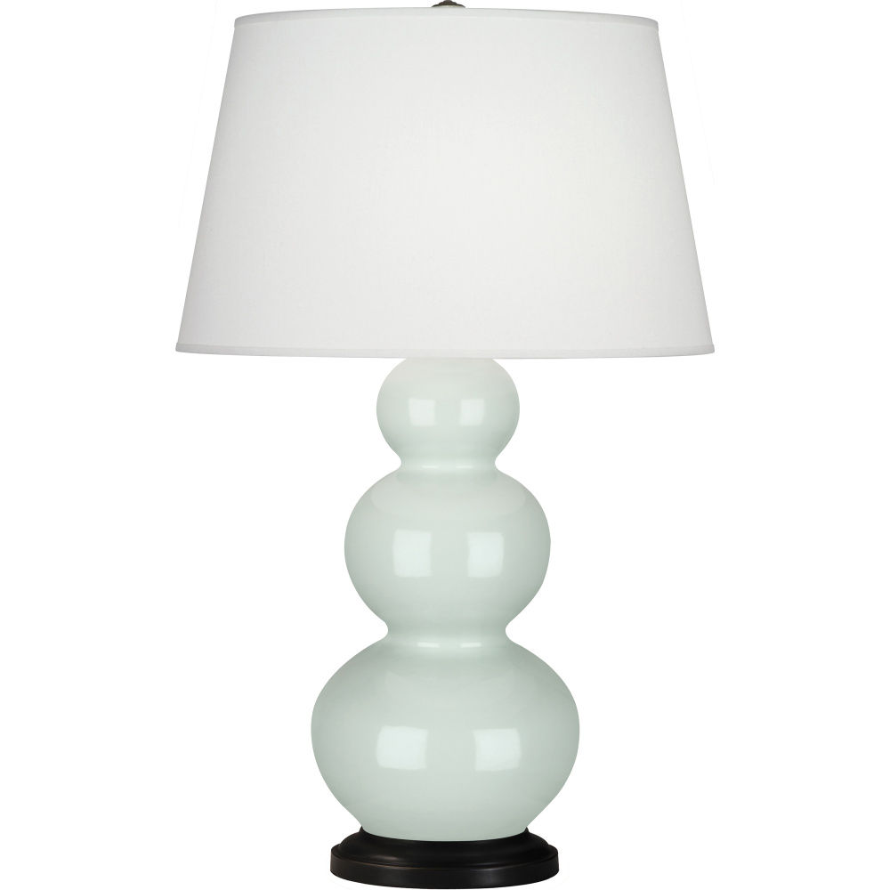 Celadon Triple Gourd Table Lamp