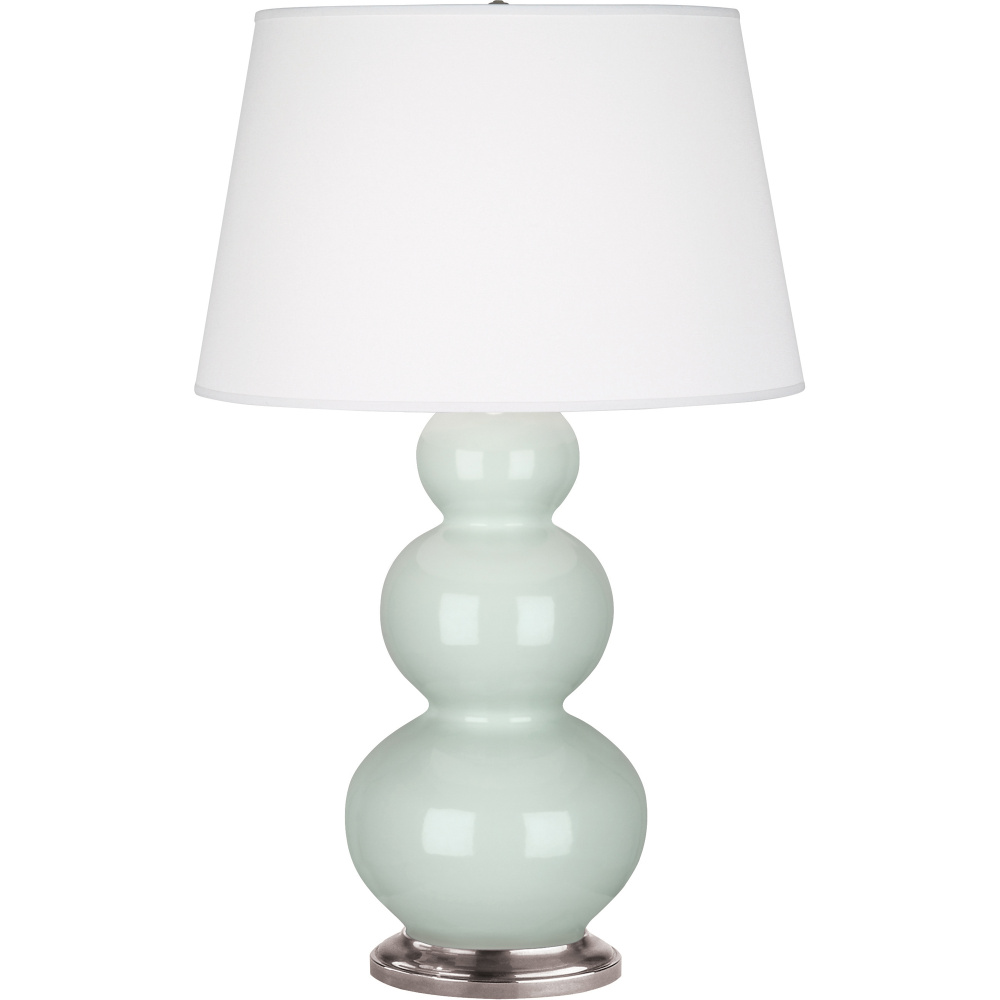 Celadon Triple Gourd Table Lamp