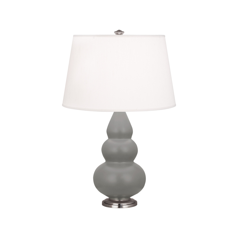 Matte Smokey Taupe Small Triple Gourd Accent Lamp