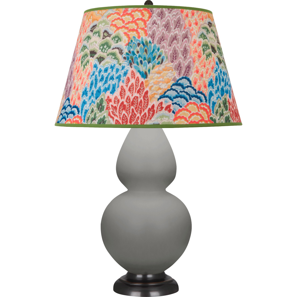Matte Smokey Taupe Double Gourd Table Lamp