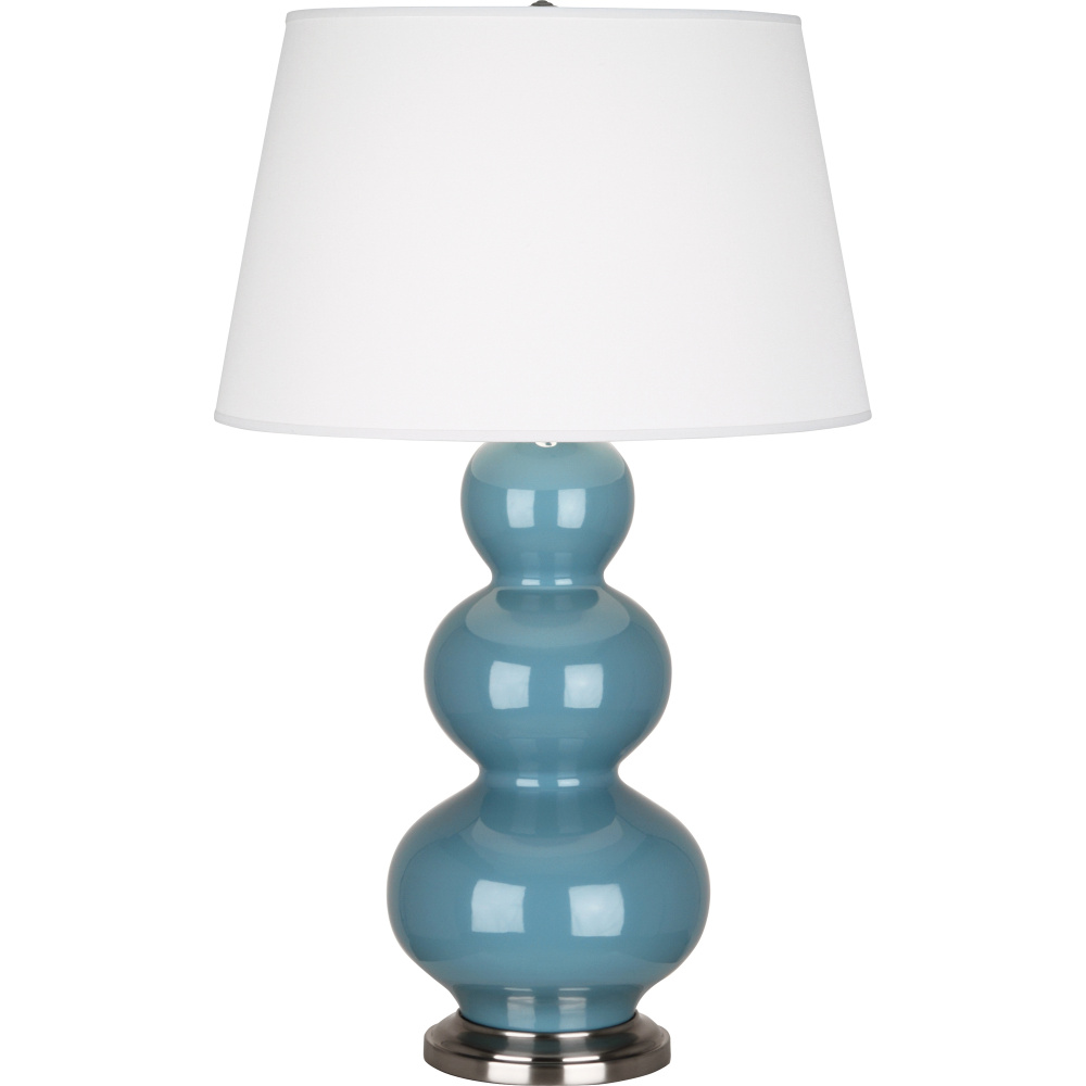 Steel Blue Triple Gourd Table Lamp